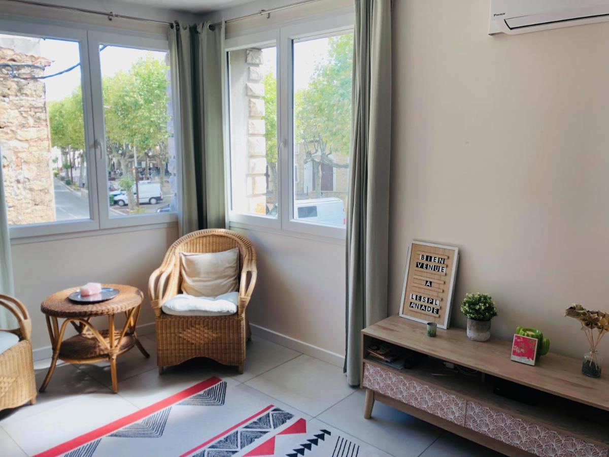 L'Esplanade, Appartement En Centre-Ville Au Calme Puisserguier Bagian luar foto