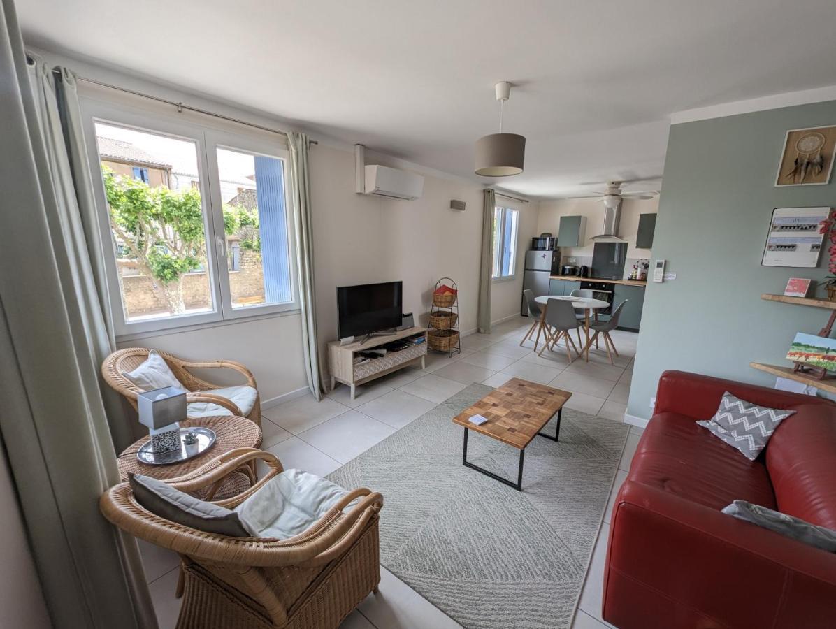 L'Esplanade, Appartement En Centre-Ville Au Calme Puisserguier Bagian luar foto